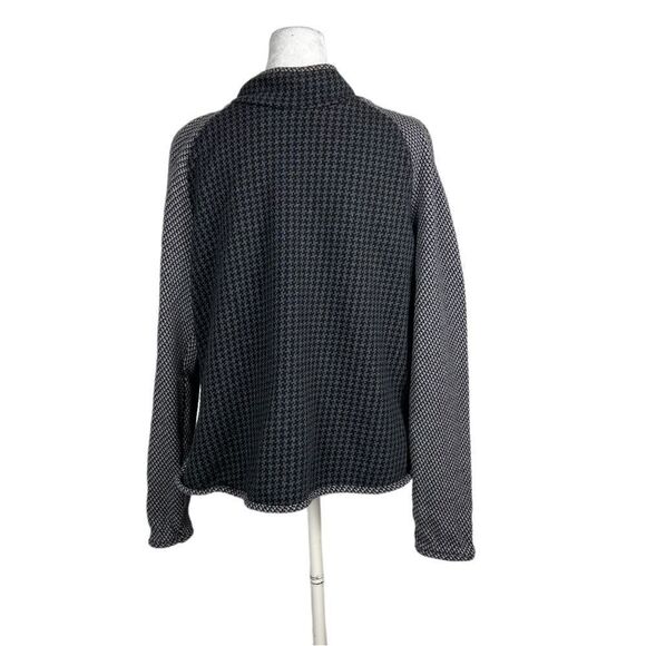 LOU & GREY Women’s Quarter Zipper Jacket Black and Grey Houndstooth Size Small - Picture 3 of 8